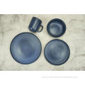 stoneware dinner set in Dark blue Matt finished